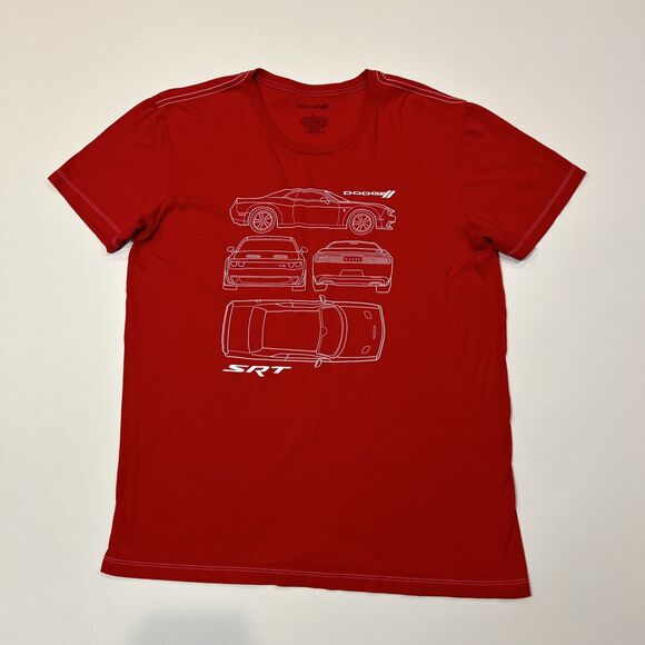 Dodge Charger SRT Shirt Adult Large Red Auto Racing Cars American Men - Picture 1 of 12